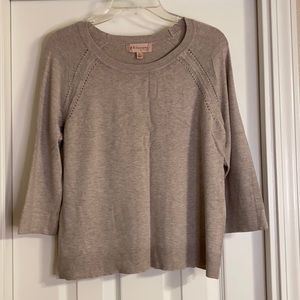 ‼️Last day‼️ Get before it’s gone❗️XL Philosophy Oatmeal 3/4 Sleeve Sweater